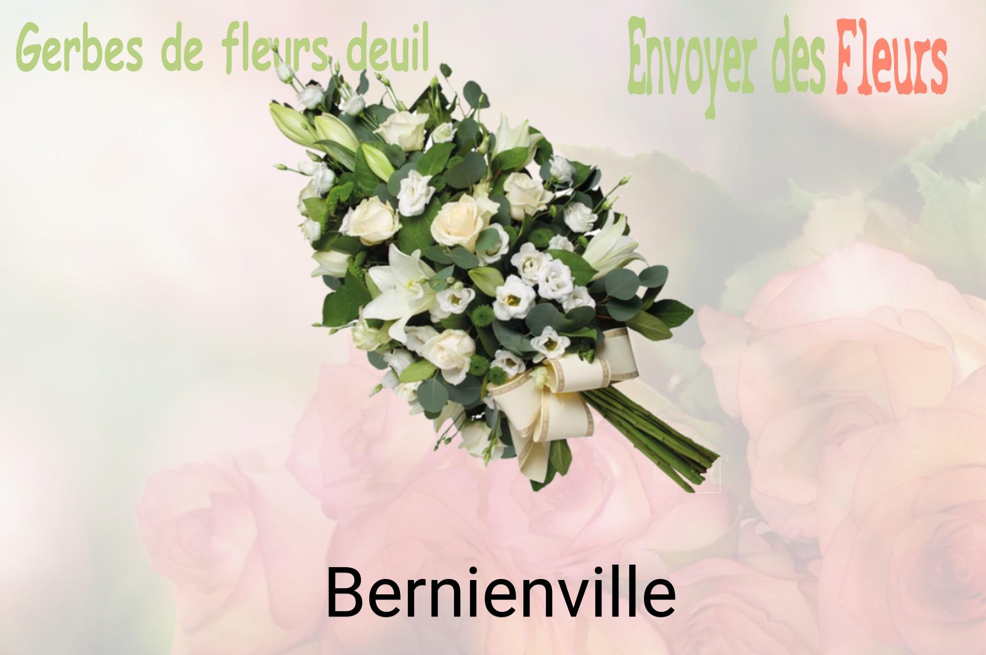 Gerbe de fleurs de deuil livrée à Bernienville